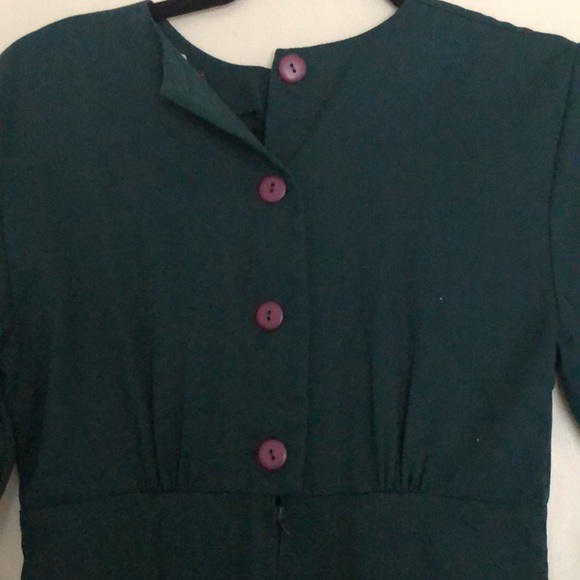 Vintage Hearts brand emerald dress. Size 4. - Picture 4 of 5